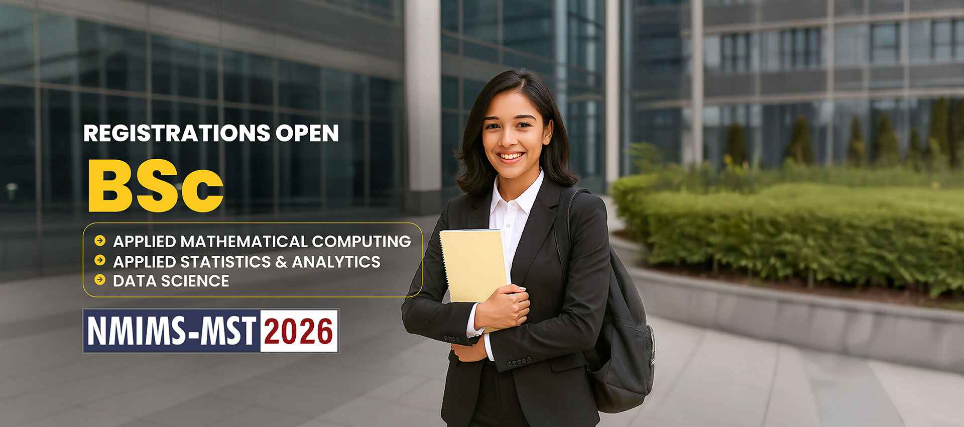 NMIMS MST Entrance Exam Banner - Data Science and Statistics Admissions