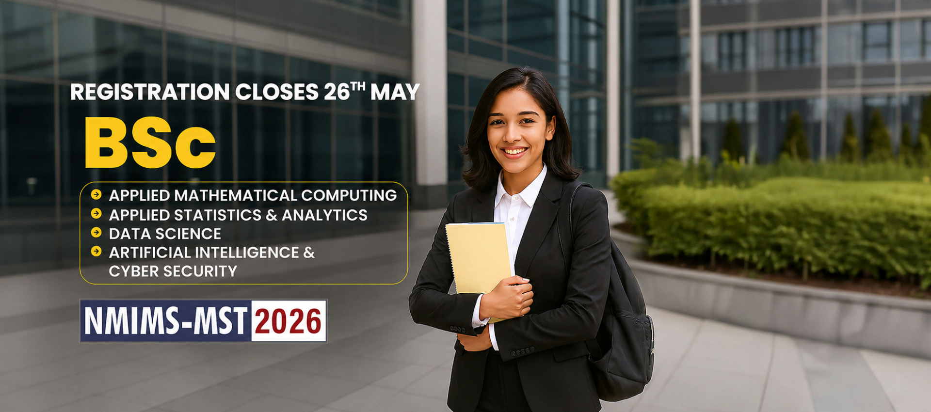 NMIMS MST Entrance Exam Banner - Data Science and Statistics Admissions